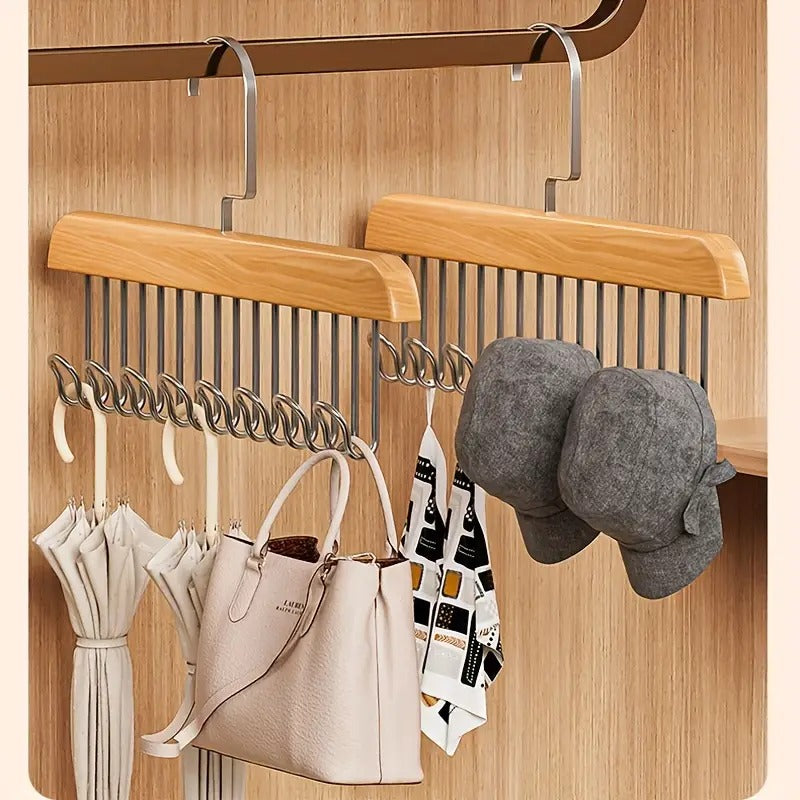 8 Hooks Wooden Multi-Use Hanger
