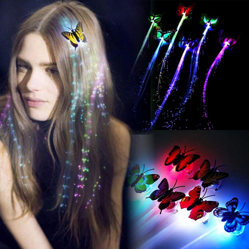 Butterfly Flashing LED Hair Braid