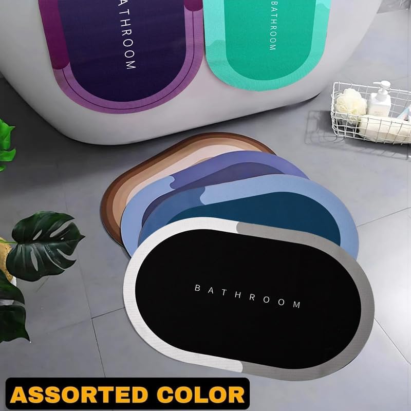 Without Polybag Water Absorb Bathroom Oval Mat
