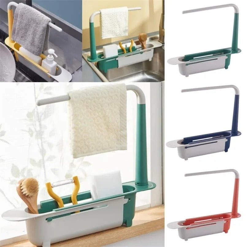 Telescopic Sink Rack Storage Holder