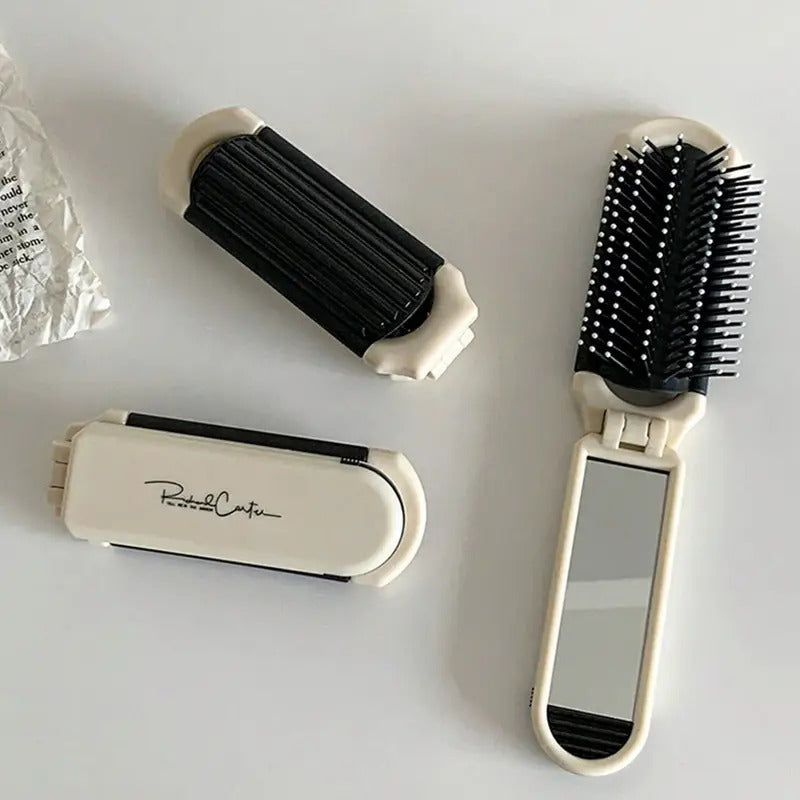 Bow White folding comb