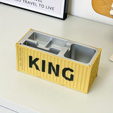 1pc/Container Model Pen Holder And Desktop Organizer - Multifunctional Embedded Office Storage Rack, with Pen/Pencil Slots, Business Card Holder, Lightweight And Durable Design, Workspace Organization Tool, Desktop Accessory, Paperclip Storage